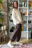 Stripe Boucle Slouch Knit Oatmeal & Ecru